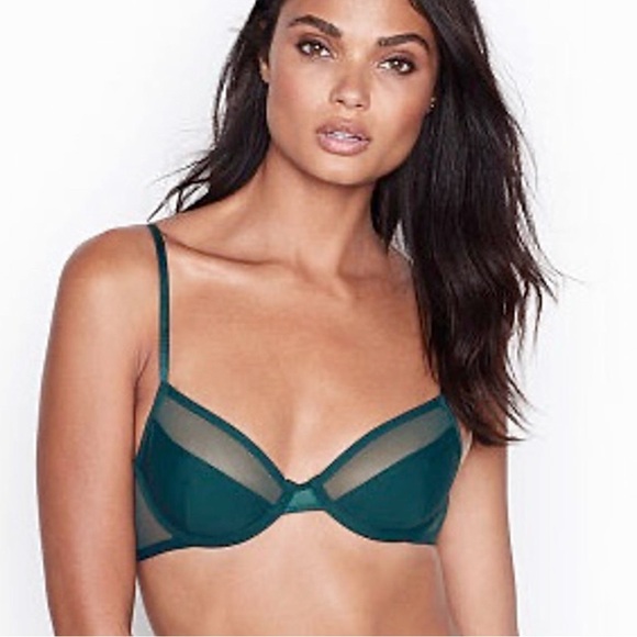 NWT Victoria’s Secret Unlined Mesh Demi Bra - Picture 2 of 2